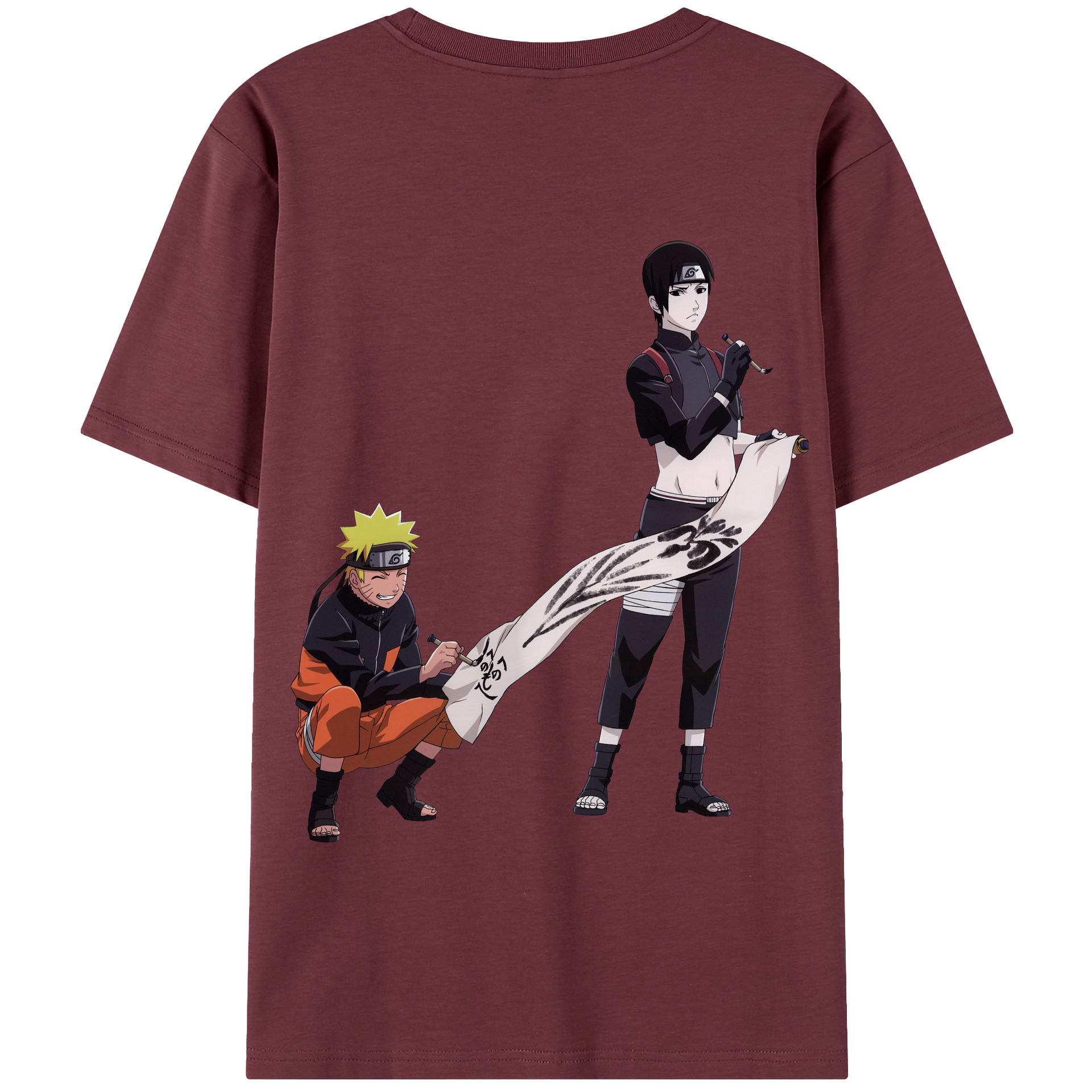 （画像用） NARUTO -ナルト- うずまき ナルト Uzumaki Naruto 綿100％半袖Tシャツ（背面プリント）